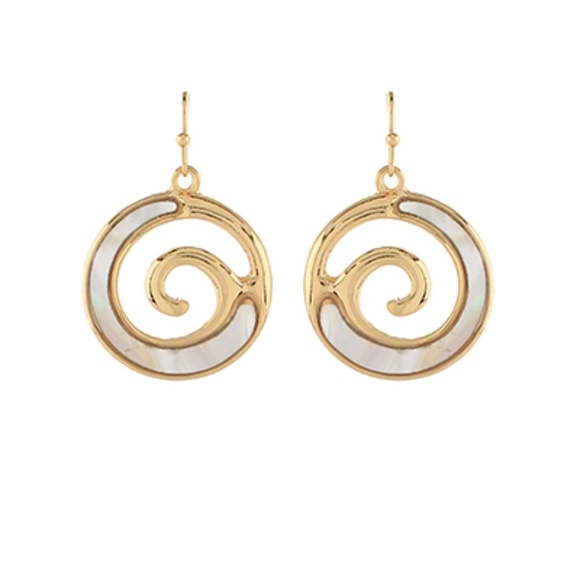 Waves Round Earrings - Picture 1 of 2